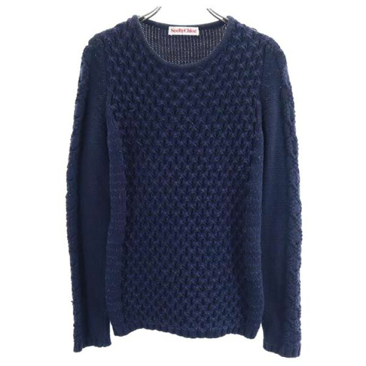 楽天市場】シーバイクロエ イタリア製 ニット USA 2 ネイビー系 SEE BY  