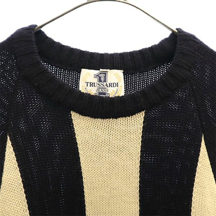 楽天市場】トラサルディ ジーンズ 刺繍柄 ウール100％ ニット M 