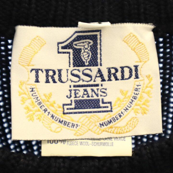 楽天市場】トラサルディ ジーンズ 刺繍柄 ウール100％ ニット M 