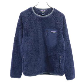 パタゴニア アウトドア 25895 ロスガトスクルー フリース XS ネイビー系 patagonia プルオーバー ロゴ刺繍 メンズ 【中古】 【230222】