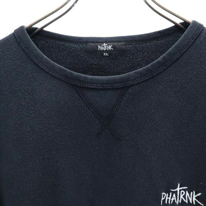 楽天市場】ファットランク スウェット XL 黒系 PHATRNK ロゴ刺繍 長袖 