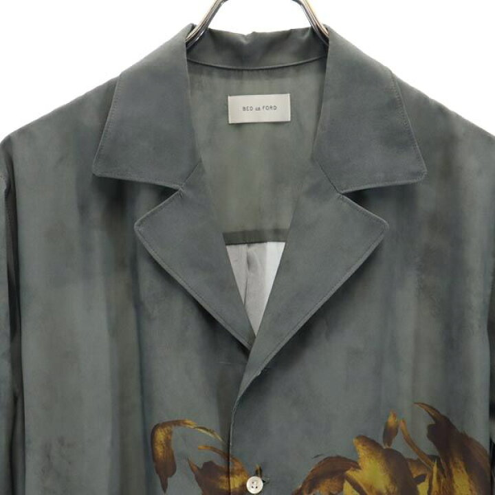 楽天市場】ベッドフォード 日本製 花柄 長袖 シャツ 1 グレー BED J.W.  