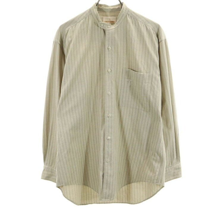 楽天市場】古着 トラサルディ TRUSSARDI 長袖 バンドカラーシャツ L 