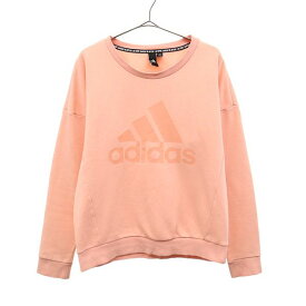 アディダス プリント スウェット OT ピンク adidas 長袖 トレーナー 裏起毛 レディース 【中古】 【230405】