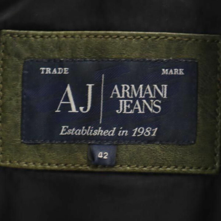 楽天市場】古着 アルマーニジーンズ ARMANI JEANS ライダース レザー  