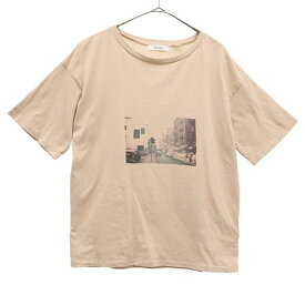 ニコアンド プリント 半袖 Tシャツ 3 ベージュ系 niko and... レディース 【中古】 【230802】 メール便可