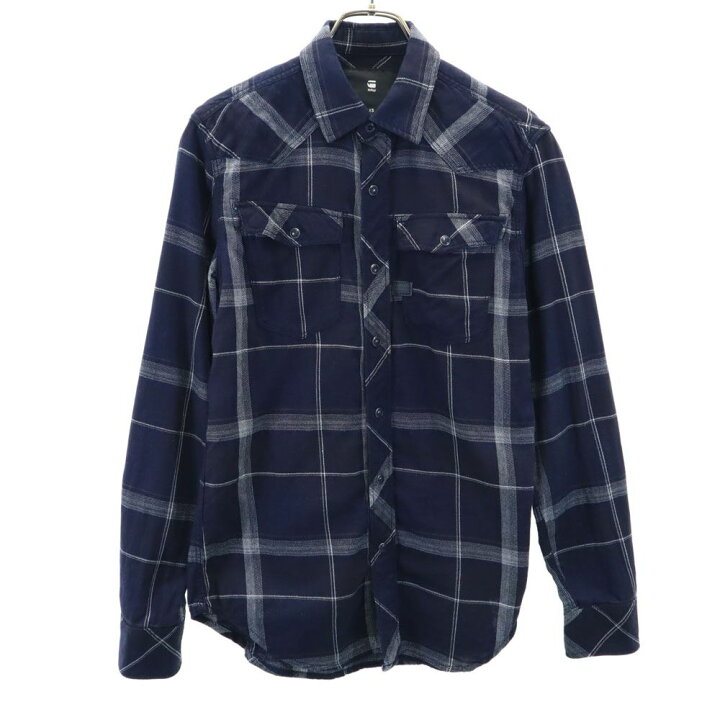 楽天市場】古着 ジースターロウ G-STAR RAW チェック柄 長袖  