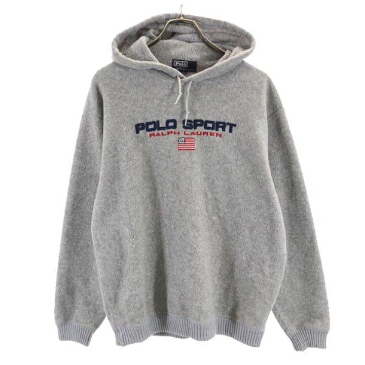 楽天市場】ポロバイラルフローレン フリース パーカー 170 グレー Polo 