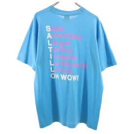スクリーンスターズベスト 90s オールド USA製 バックプリント 半袖 Tシャツ XL ブルー系 SCREEN STARS BEST メンズ 【中古】 【230430】 メール便可