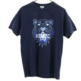 ケンゾー プリント 半袖 Tシャツ S ネイビー KENZO メンズ 【中古】 【240425】 メール便可