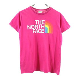 ノースフェイス NTW3490X アウトドア ロゴプリント 半袖 Tシャツ M ピンク系 THE NORTH FACE レディース 【中古】 【230523】 メール便可