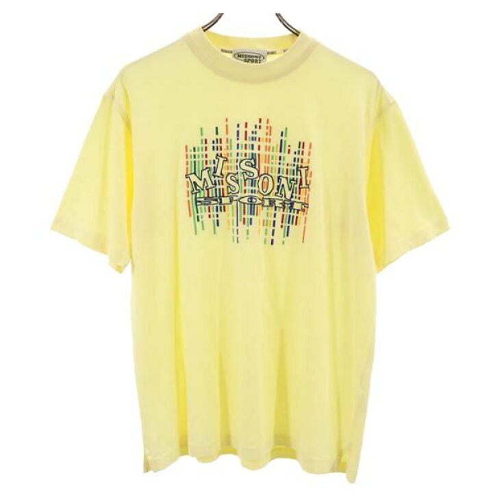 楽天市場】ミッソーニ スポーツ ロゴ 刺繍 半袖 Tシャツ M 黄 Missoni 