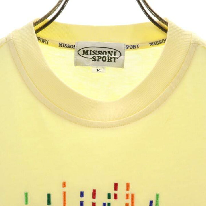 楽天市場】ミッソーニ スポーツ ロゴ 刺繍 半袖 Tシャツ M 黄 Missoni 