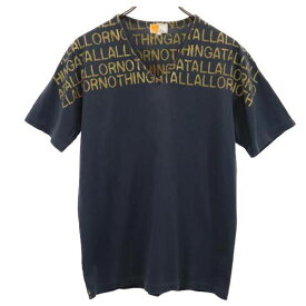 イージーバイゼニア 三陽商会 Vネック プリント 半袖 Tシャツ L グレー系 E.Z BY ZEGNA メンズ 【中古】 【230525】 メール便可