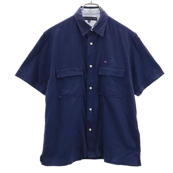 楽天市場】トミーヒルフィガー 日本製 半袖 シャツ S ネイビー TOMMY 