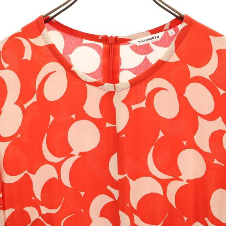 楽天市場】古着 マリメッコ marimekko 花柄 7分袖 ロングワンピース 40 