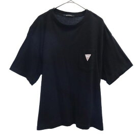 ゲス ロゴワッペン 半袖 Tシャツ XXS ブラック GUESS メンズ 【中古】 【230613】 メール便可