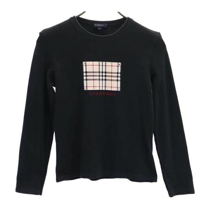 楽天市場】バーバリー 三陽商会 日本製 長袖 Tシャツ 160A ブラック系  