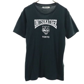 オニツカタイガー 半袖 Tシャツ M ブラック ONITSUKA TIGER メンズ 【中古】 【240427】 メール便可