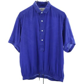 カラー 日本製 半袖 ハーフボタン シャツ 2 ブルー kolor プルオーバー メンズ 【中古】 【240429】 メール便可