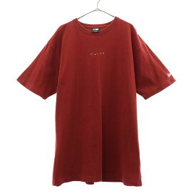 ニューエラ 刺繍 半袖 Tシャツ X-LARGE レッド NEW ERA ロゴ メンズ 【中古】 【230830】