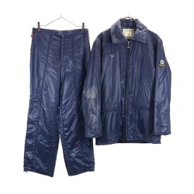 モンクレール 中綿ジャケット パンツ セットアップ L ネイビー系 MONCLER オーバーパンツ メンズ 【中古】 【231129】