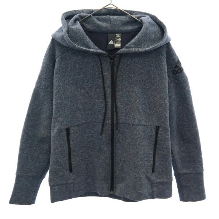 楽天市場】アディダス ロゴワッペン ジップパーカー L グレー adidas 