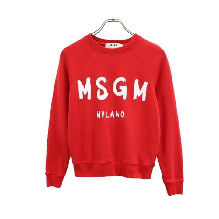 MSGM エムエスジーエム スウェット XS 黒x黄x水色等(花柄) 【古着  