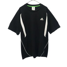 アディダス プリント トレーニングシャツ O ブラック adidas 半袖 Tシャツ スポーツ ウォームアップ ロゴ メンズ 【中古】 【230910】 メール便可