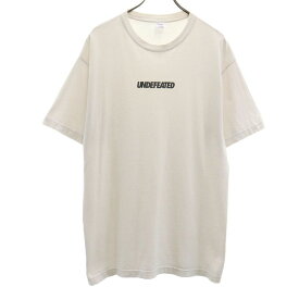 アンディフィーテッド USA製 プリント 半袖 Tシャツ L ホワイト UNDEFEATED メンズ 【中古】 【240406】 メール便可