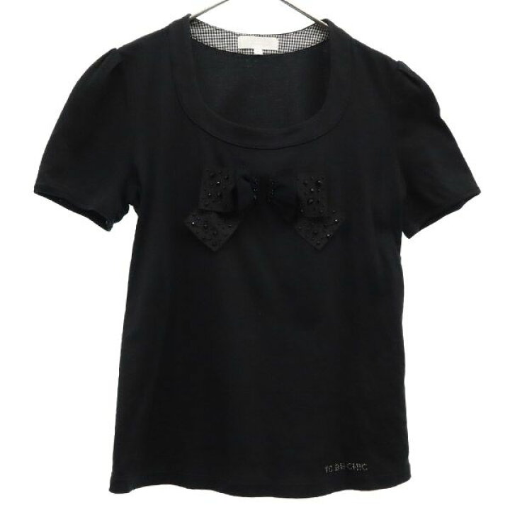 楽天市場】トゥービーシック リボン 半袖 Tシャツ 2 ブラック TO BE 