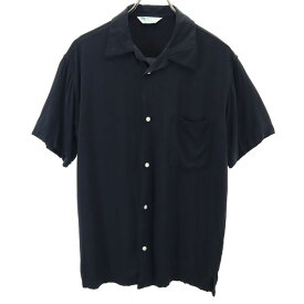 Styled by Originals レーヨン 半袖 オープンカラーシャツ XL ブラック メンズ 【中古】 【240503】