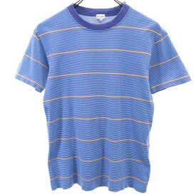 ポールスミス 日本製 ボーダー 半袖 Tシャツ F ブルー系 Paul Smith レディース 【中古】 【240504】 メール便可 【PD】