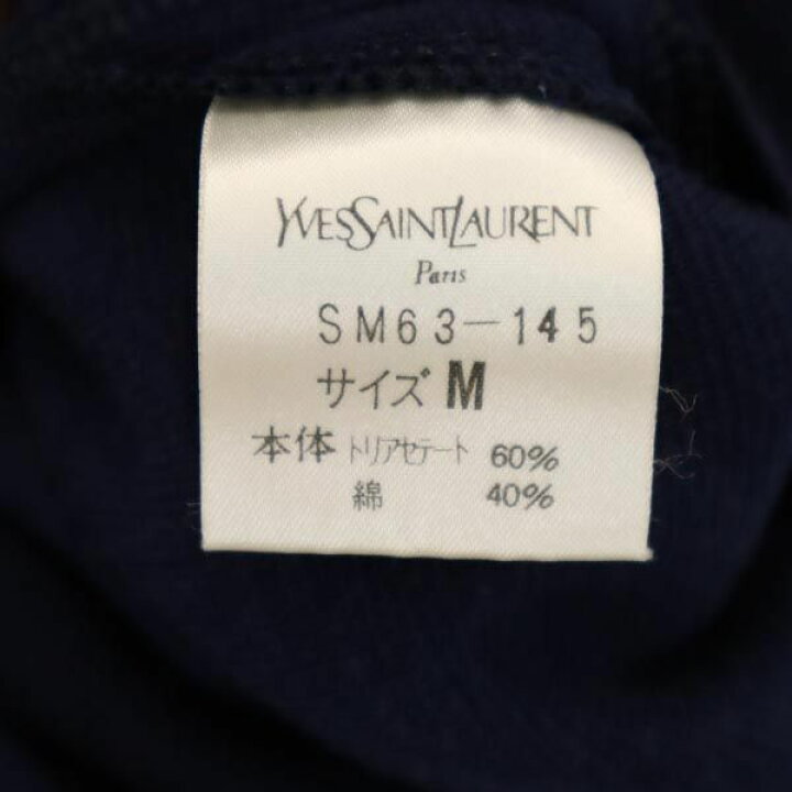 楽天市場】イヴサンローラン 半袖 ワンピース M ネイビー系 YVES SAINT  