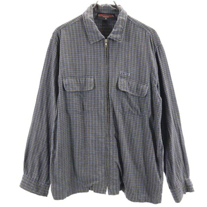楽天市場】バンズ 90s オールド チェック ジップアップ シャツ 