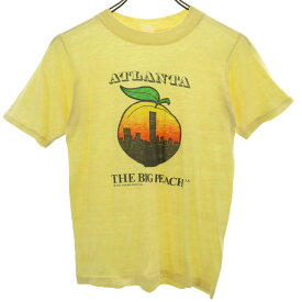 ヴィンテージ 70s 半袖 THE BIG PEACH Tシャツ イエロー VINTAGE アトランタ メンズ 【中古】 【240506】 メール便可