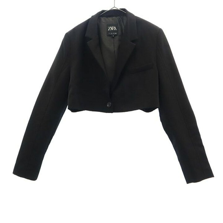 楽天市場】ザラ ショート丈 テーラードジャケット L ブラック ZARA 