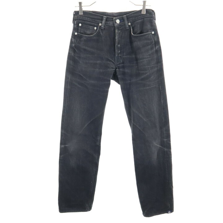 楽天市場】OZNOJEANS ストレートデニムパンツ W29 ブラック ボタン 