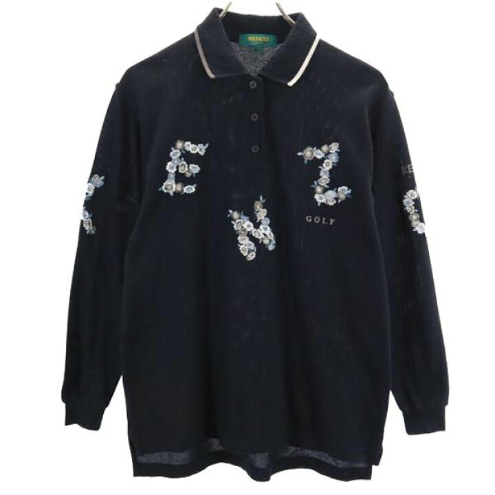 楽天市場】ケンゾーゴルフ 90s オールド 長袖 ポロシャツ 2 ネイビー 