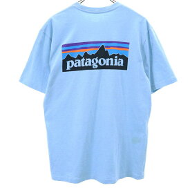 パタゴニア STY39174SP19 アウトドア バックプリント 半袖 Tシャツ M ブルー patagonia メンズ 【中古】 【240510】 メール便可