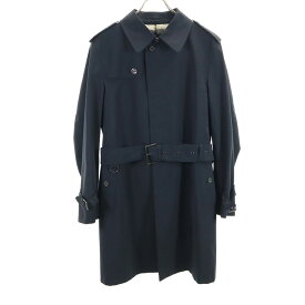 バーバリー 三陽商会 日本製 ステンカラーコート L 黒 BURBERRY メンズ 【中古】 【240130】