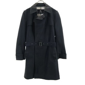 古着 BURBERRY BLACK LABEL バーバリーブラックレーベル 三陽商会 日本製 トレンチコート M 黒 メンズ 【中古】