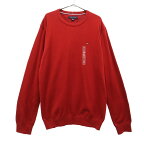 トミーヒルフィガー 未使用 長袖 セーター XL レッド TOMMY HILFIGER タグ付き ニット メンズ 【中古】 【240219】