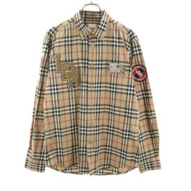 バーバリー 長袖 チェックシャツ XL ベージュ系 BURBERRY メンズ 【中古】 【240226】 【PD】