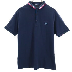 フレッドペリー 半袖 ポロシャツ L ネイビー FRED PERRY 鹿の子 メンズ 【中古】 【240515】 メール便可