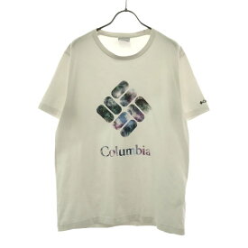 コロンビア アウトドア プリント 刺繍 半袖 Tシャツ L ホワイト Columbia メンズ 【中古】 【240525】 メール便可