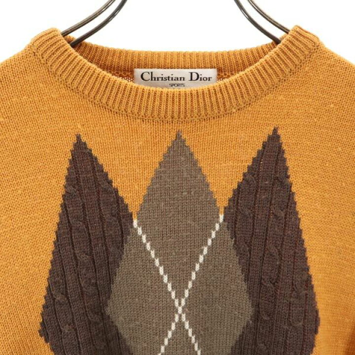 楽天市場】クリスチャンディオール ウール100％ アーガイル ニット M  