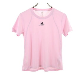 アディダス トレーニング 半袖 Tシャツ S ピンク adidas レディース 【中古】 【240407】 メール便可