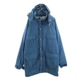 ウールリッチ 80s USA製 マウンテンパーカー 中綿 ジャケット ネイビー WOOLRICH フード付き ヴィンテージ メンズ 【R220908】 【中古】