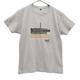 ポールスミス 英国製 プリント 半袖 Tシャツ M グレー Paul Smith レディース 【中古】 【230709】 メール便可